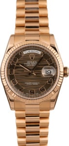 Pre Owned Rolex President 118235 Bronze Wave Dial