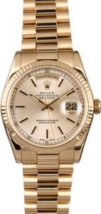 Rolex Day Date 118238 Silver Index Dial