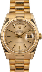 Rolex Day-Date 118238 Champagne Index Dial