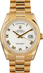 Rolex Day-Date President 118238 White Roman Dial