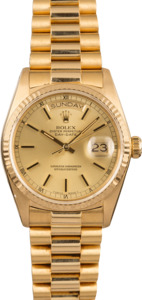 Pre Owned Rolex President 18038 Champagne Index