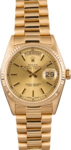Pre Owned Champagne Dial Rolex President 18038