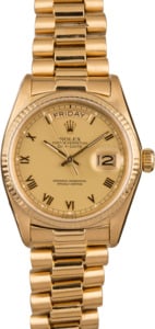 Used Rolex President 18038 Champagne Roman Dial T