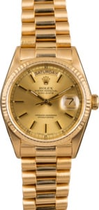 Pre-Owned Rolex 18038 President Champagne Dial