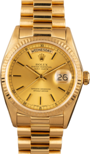 Pre Owned Rolex President 18038 Yellow Gold Bracelet
