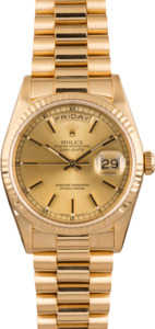 Pre Owned Rolex President 18238 Day-Date Champagne Dial