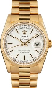 Pre-Owned Rolex President 18238 White Dial