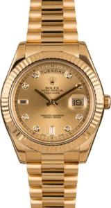 Pre-Owned Rolex President 218238 Champagne Diamond Dial