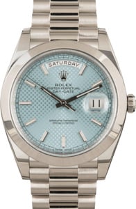 Rolex President 228206 Ice Blue Dial Platinum