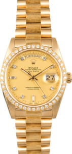 Rolex President Bark 18078 Diamond Dial and Bezel