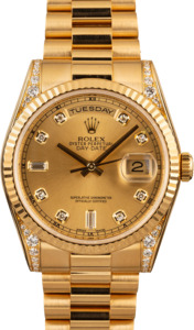 Pre-Owned Rolex President Day-Date 118338 Yellow Gold