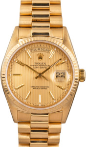 Rolex Presidential 18038 Champagne Tapestry Dial