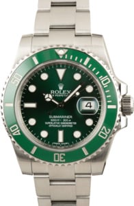 Used Rolex Submariner 116610LV Green Ceramic Bezel