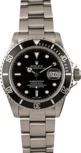 Pre-owned Rolex Submariner 14060 Black Dial Stainless Steel