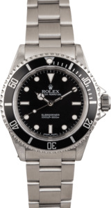 Pre Owned Steel Rolex Submariner 14060M Black Dial