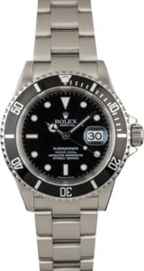 Certified Pre Owned Rolex Submariner 16610 Black