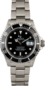 PreOwned Rolex Submariner 16610T with Serial Engraved Rehaut