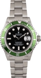 Used Rolex Submariner 16610V Flat Four 'Kermit' Insert