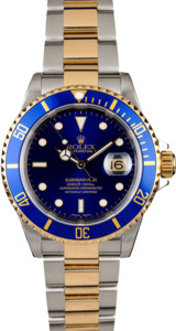 Men's Rolex Submariner 16613 Blue Bezel Insert