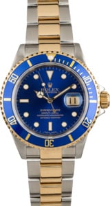 Used Rolex Submariner 16613 Two Tone with Blue Bezel