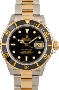 Rolex Submariner 16613 Black Dial Two Tone Bracelet Watch