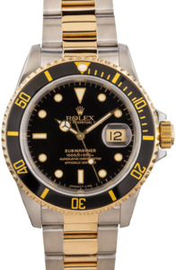 Rolex Submariner 16613 Black Dial with Two Tone Oyster