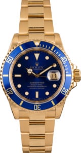 Pre-Owned Rolex Submariner 16618 - 18k Yellow Gold T