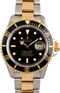 Pre Owned Rolex Submariner 16803 Two Tone Oyster