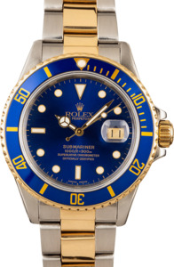 Rolex Submariner 16803 Blue Dial Men's Watch