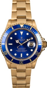 Men's Rolex Submariner 16808 Blue Dial