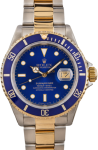 Rolex Submariner Blue Dial 16613 Steel and Gold