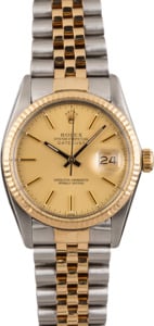 Pre Owned Rolex Two-Tone Datejust 16013 Jubilee Band