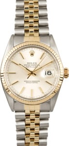 Rolex Two-Tone Datejust 16013 Silver Dial