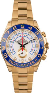 Pre-Owned Rolex Yacht-Master II Ref 116688 Yellow Gold White Dial