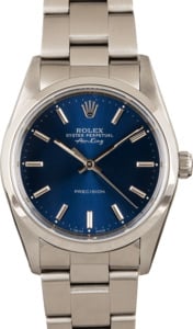 Rolex Air-King 14000 Blue 100% Authentic