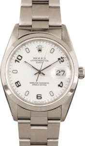 Men's Rolex Date 15200 White Arabic Dial