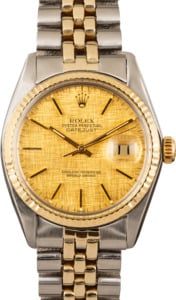 Pre Owned Rolex Datejust 16013 Champagne Linen Dial