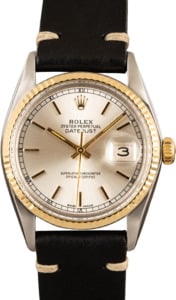Rolex Two-Tone Datejust 16013 Leather