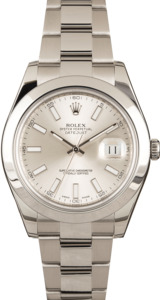 Pre Owned Rolex Datejust II Ref 116300 Silver Dial