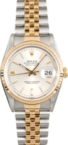 Two-Tone Rolex Datejust 16233 Silver Dial