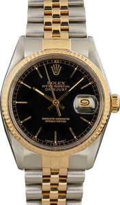 Rolex Datejust 16013 Black Index Dial