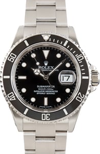 Rolex Submariner Used Rolex Submariner Ref 16610T Aluminum Bezel