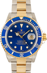 Used Rolex Submariner Stainless Steel & 18k Yellow Gold Ref 16613