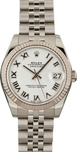 Mid-Size Rolex Datejust 178274 White Dial