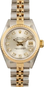 Rolex Ladies Datejust 69173 Silver Diamond