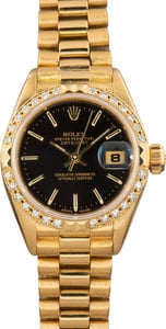 Lady Rolex Datejust 69268 Black Dial