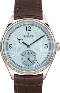 Used Rolex Platinum 1908 Ref 52506 Ice Blue Dial