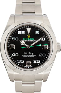 Pre-Owned Rolex Air-King Black Arabic Dial Ref 116900