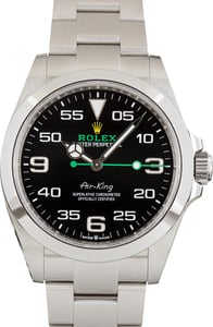 Used Oyster Rolex Air-King Ref 126900 Black Arabic Dial