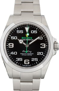 Used Stainless Steel Rolex Air-King Ref 126900 Black Dial